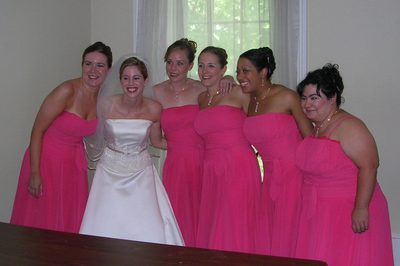 The girls, posing for the photographer.